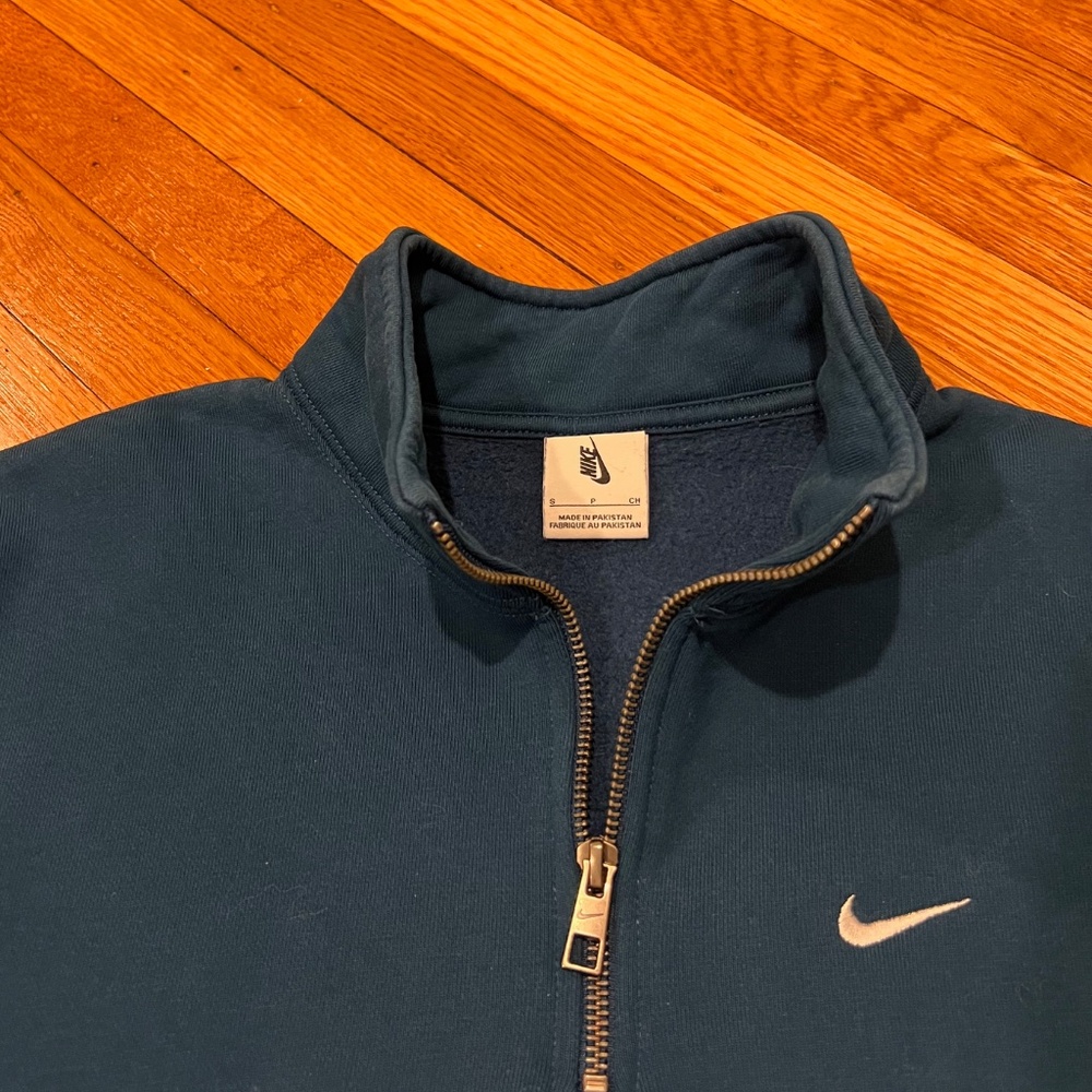 Nike Solo Swoosh Unisex Fleece 1/4 Zip Top, Valerian Blue, Mens Small